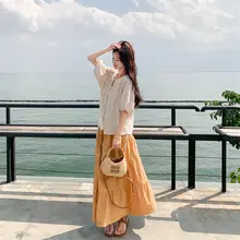 新中式デザインのブラウスとスカートの二部作【夏用・甘美な雰囲気・独特なスタイル】（セットアップ対応）