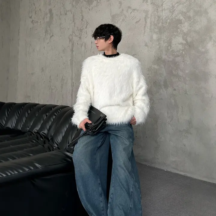 極上の柔らかさの仿貂毛冬用アウター【シンプルデザイン・厚手・フィット】