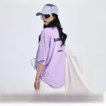 半袖Tシャツ レディース ラベンダーブルー パステルカラー 接触冷感 速乾 薄手 テニス アウトドア インナー「ZACHARIAH」