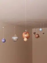 星型風鈴装飾の太陽系惑星デコレーション【熱気球付き】