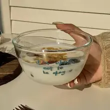 耐熱ガラス製ボウル【ご飯用・果物・ヨーグルト・オートミール・デザートに最適】