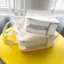 母鶏デザイン EVA製 防水化粧ポーチ【ホワイト・旅行用・洗面用・小物収納】