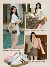 春季向けレトロデザインのカジュアルスニーカー【女性用・ファッショナブル・快適】