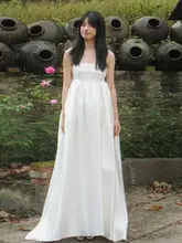 Note of love シンプルなストラップ付き軽婚礼服【ロングガウン・結婚式・パーティー用】