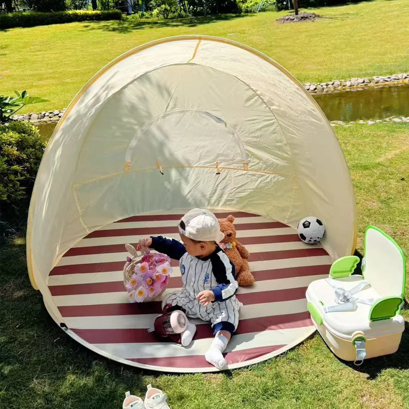 子供用アウトドア速開きテント：ビーチやキャンプでの日よけと遊び場を実現