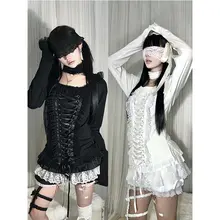 長袖カットソー レディース インナー テンセルベルベット レースアップ チョーカー パンプキンパンツ レッグリング付き 4点セット「HBreaker」