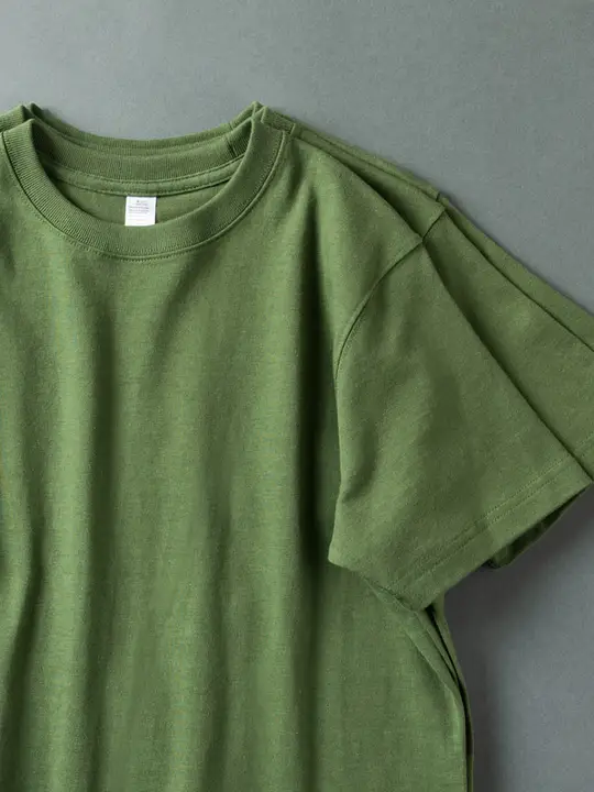 半袖Tシャツ ユニセックス コットン100% 厚手 アボカドグリーン 無地 オーバーサイズ カジュアル ヴィンテージ 夏