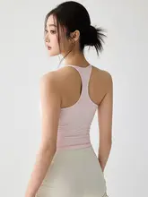美しい背中デザインのヨガ用タンクトップ【フィットネス・副乳カバー・プラティ  トレーニング】（セットアップ対応）
