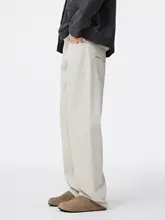 男性用ホワイトストレートデニムパンツ【ゆったりとしたデザイン・夏用・カジュアル】