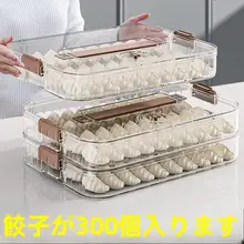 食品グレードの密閉保存冷凍用餃子ボックス【キッチン用・冷蔵庫収納】