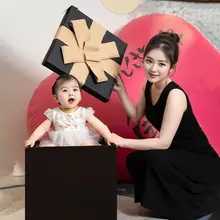 特大バースデーサプライズボックス【華やかなギフトボックス・空の包装箱・男の子・女の子・子供用装飾】