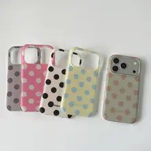 可愛いドットデザイン！iPhone用スマホケース【春夏向け・衝撃吸収対応・多機種対応】