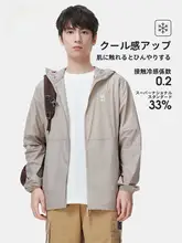 Camel メンズ UVカット機能付きアウトドアフィッシングジャケット【ブラック・冷感・アイスシルク】