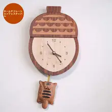 可愛らしいデザイン！スチールの壁掛け時計【森の小動物・静音・リビングや子供部屋に最適】