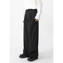 ZiCHEN メンズ フィット ストレートパンツ【薄手・カジュアル・ワイドレッグ】