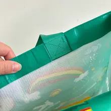 カートンデザインの大容量ショッピングバッグ【ポータブル・環境に優しい・肩掛け可】