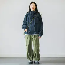 マウンテンパーカー ユニセックス フード付き 大きめポケット オーバーサイズ 防水 防風 撥水 アウトドア 旅行 「Epicsocotra」