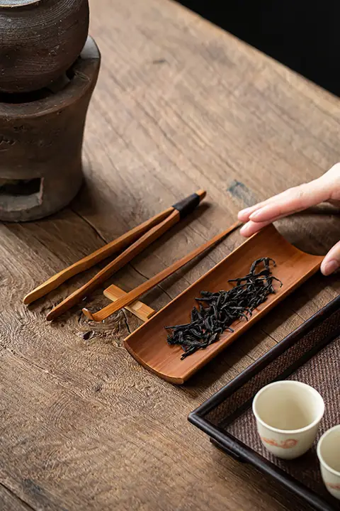 竹製茶道具【復古スタイル・茶則・茶荷・茶針・茶夹・茶拨・茶扒】（セットアップ対応）