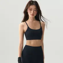 スポーツブラ【美背デザイン・衝撃吸収・ヨガ対応・取り外し可能カップ】
