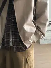 カジュアルフライトジャケット【カーキ・ビンテージ風・春秋用・立襟】