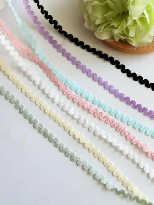 波浪デザインのストレッチレーストリム【手作り用・服飾用】