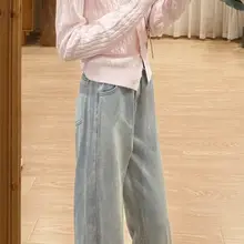 サマーカジュアルなライトデニムフレアパンツ【ワイドフィット・大きいサイズ】（セットアップ対応）