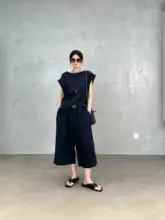春に最適なリネンワイドパンツ【塩縮皺感・ヒップアップ効果・女性用】