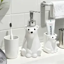 プッシュボトル 白熊 キャラクター 可愛い 詰め替え バスルーム シャンプー ボディソープ ハンドソープ ローション