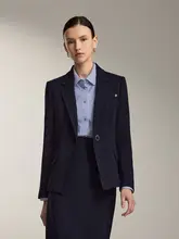 洗える女性用タイトフィットノッチドラペル一つボタンジャケット【ストレッチ性・春夏向け】