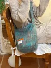 秋冬用 羊毛毛羽付きバケツバッグ【旅行・ショルダータイプ】