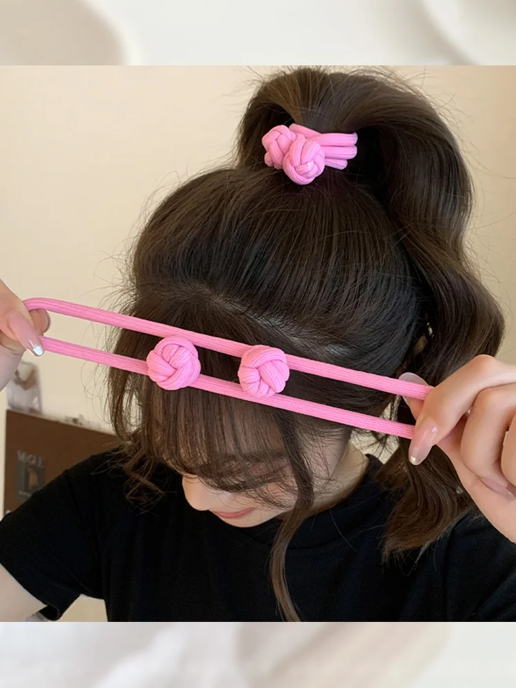 おしゃれ紐で簡単な結ぶヘアアレンジを実現：水中玉の高弾力ヘアロープ