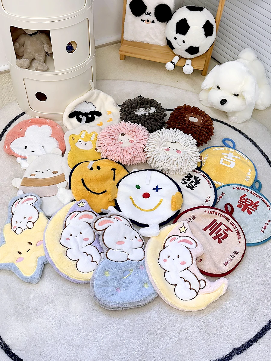 かわいいキャラクター付き子供用タオル：厚手で速乾の壁掛けタイプがおすすめ