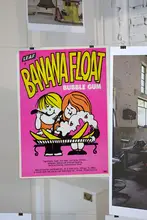 アメリカンヴィンテージ風カートゥーンデザートショップポスター【幼稚園・レストラン装飾用・子供撮影背景】