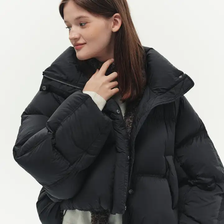 ショートダウンジャケット 秋冬 ベーシック 軽量 ソフト クラウド ボリューム