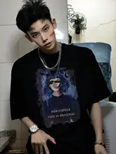 アメリカンビンテージ風 アニメプリント半袖Tシャツ【ユニセックス・コットン・ルーズフィット】