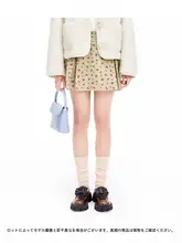 冬用コーデュロイのプリーツスカート【フルプリント・ミディ丈】