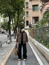 アメリカンレトロ風カラー切替PUレザーモーターサイクルジャケット【男女兼用・カジュアルデザイン】