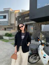 ベージュのベビーベビアルパカウールダブルフェイスコート【冬用・Vネック・ショート丈・手作り】