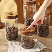 コーヒー豆保存用密閉容器【食品級ガラス・一方向排気デザイン・コーヒー粉にも対応】