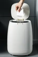 大可叔叔 フタ付き家庭用ゴミ箱【リビング・トイレ用・コンパクトデザイン】
