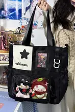 透明素材の二次元デザイントートバッグ【学生用・ショルダーバッグ・斜め掛け可】
