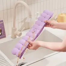 紫色のキッチン用水槽バリア【シンク周りの水はね防止・吸盤付き】