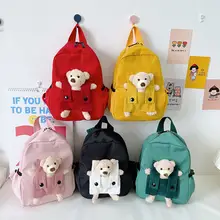 可愛い子供用キャンバスリュック【幼稚園・春のお出かけ用】