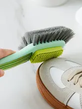 便利な立体ソフト毛シリコン靴ブラシ【両面使用・傷をつけず洗浄】