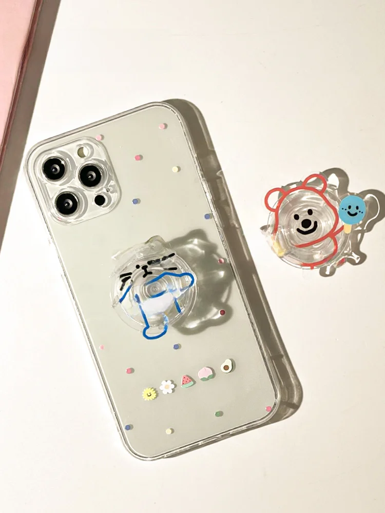 スマートフォンスタンド デスク用エアバッグスタンド 全モデル対応 折りたたみ伸縮デザイン かわいい猫デザイン