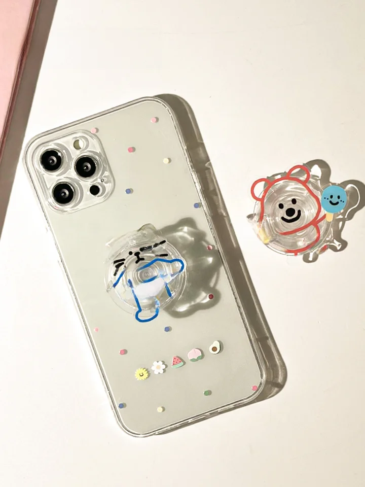スマートフォンスタンド デスク用エアバッグスタンド 全モデル対応 折りたたみ伸縮デザイン かわいい猫デザイン