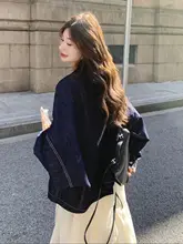 小柄向けデニムジャケット【シンプルで上品なデザイン・秋用】