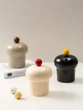 北欧スタイルのカラフルな収納缶【メンフィスデザイン・蓋付き】