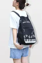 音符デザインのキャンバスリュック【学生用・大容量・音楽教室・カジュアル】