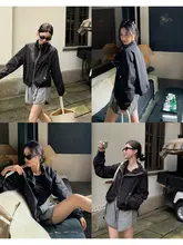 夏用通気性のあるジャケット【ゆったりデザイン・ショート丈】